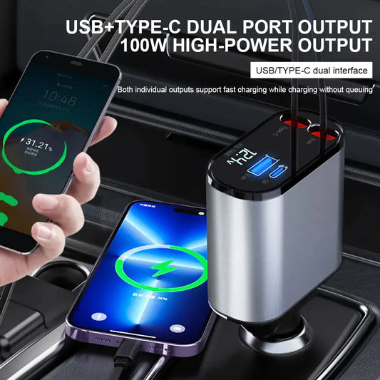 ChargeMate™- Retractable Car Charger