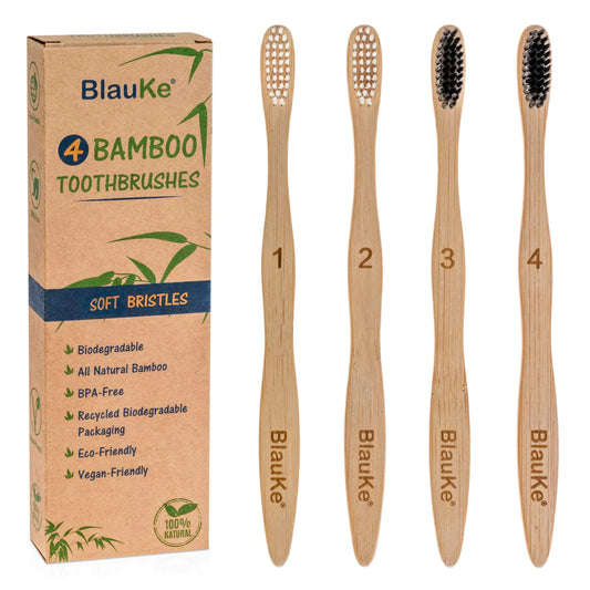 EcoBrush™ -4-Pack Bamboo Toothbrush